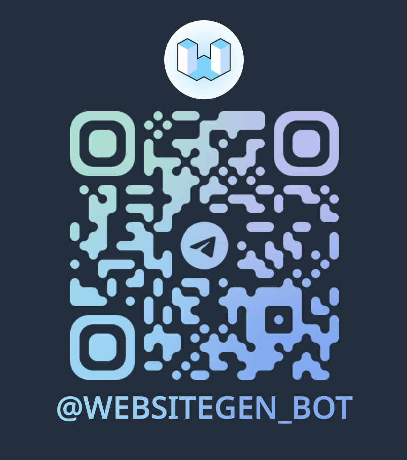 Scan to open WebsiteGen bot on Telegram